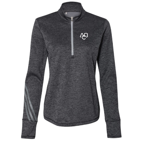 Women's Adidas Brushed Terry Heathered 1/4-Zip Pullover - ABC image thumbnail