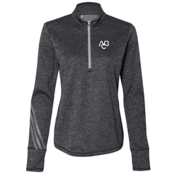 Image of Women's Adidas Brushed Terry Heathered 1/4-Zip Pullover - ABC