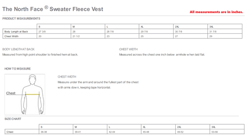 Men's The North Face® Full Zip Sweater Fleece Vest - ABC Fitness image thumbnail