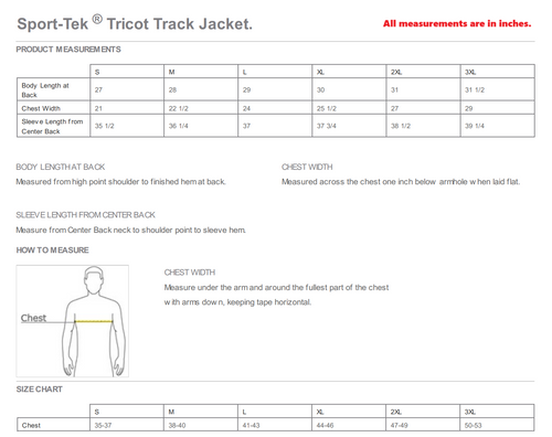 Men's Sport-Tek ® Tricot Sleeve Stripe Track Jacket - ABC Fitness image thumbnail