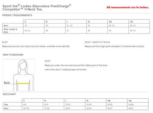 Women's Sport-Tek® Sleeveless PosiCharge® Competitor™ V-Neck Tee - ABC Fitness image thumbnail