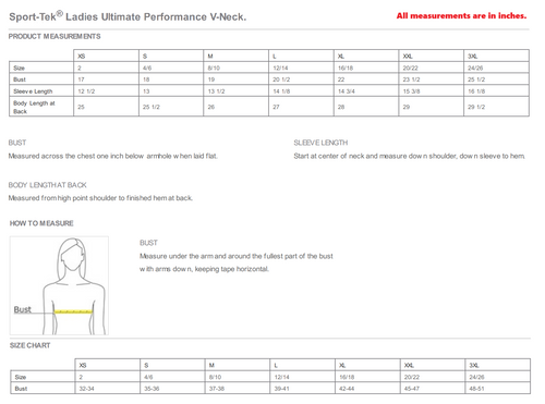 Women's Sport-Tek® Ultimate Performance V-Neck - ABC Fitness image thumbnail