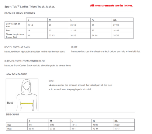 Women's Sport-Tek® Tricot Track Full Zip Jacket - ABC Fitness image thumbnail
