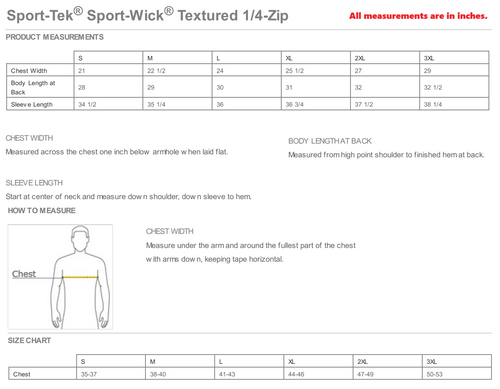 Men's Sport-Tek® Sport-Wick® Textured 1/4-Zip Pullover - ABC Fitness image thumbnail