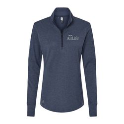 Image of Adidas Women's 3-Stripes Quarter-Zip Sweater