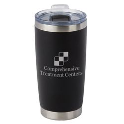 Image of Black Stainless Steel Vacuum Insulated Tumbler 20-Oz. - Laser Engraved