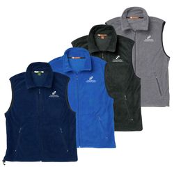 Image of Harriton® Unisex Full-Zip Fleece Vest - Embroidery