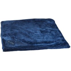 Image of Navy 60" x 72" Mink Touch Oversized XL Throw Blanket - Embroidery