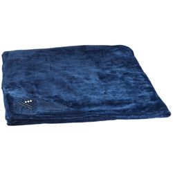 Image of Navy 60" x 72" Mink Touch Oversized XL Throw Blanket - Embroidery