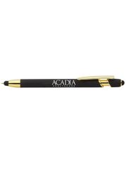 Image of Black/Gold Dual-Stylus Soft-Touch Metal Pen