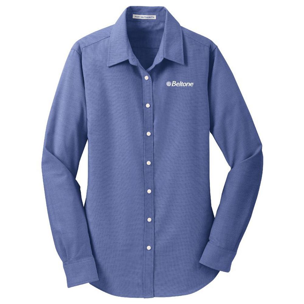 Port Authority® Ladies SuperPro™ Oxford Shirt primary image