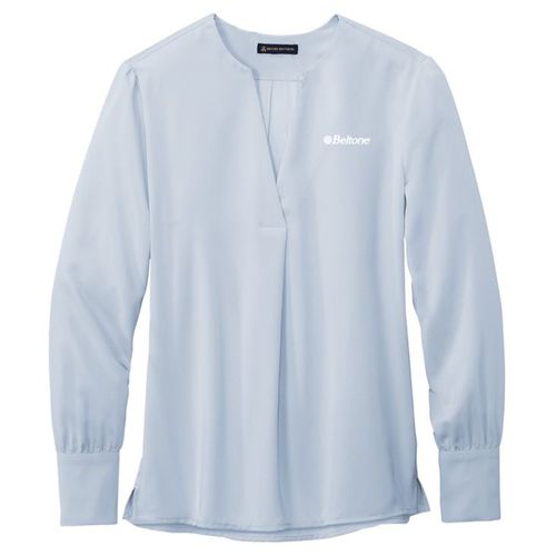 Brooks Brothers Women’s Open-Neck Satin Blouse image thumbnail