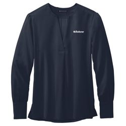 Image of Brooks Brothers Women’s Open-Neck Satin Blouse