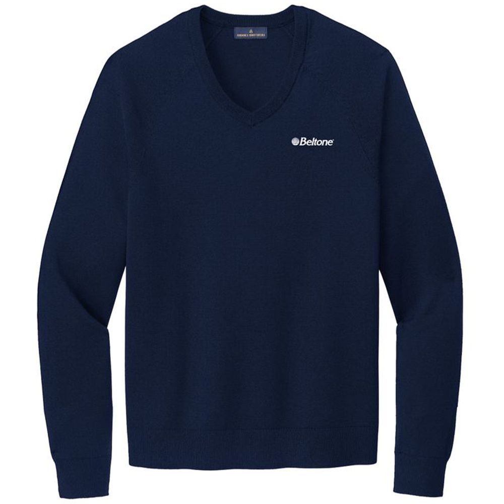 Brooks Brothers Cotton Stretch V-Neck Sweater primary image