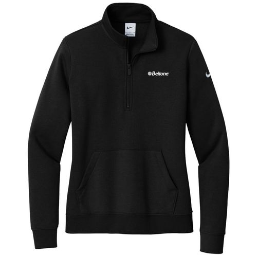 Nike Ladies Club Fleece Sleeve Swoosh 1/2-Zip image thumbnail