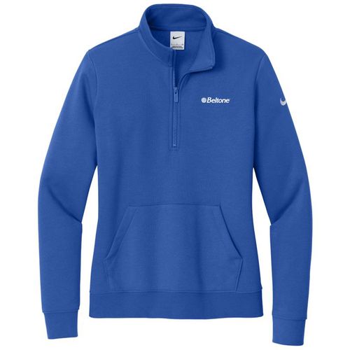 Nike Ladies Club Fleece Sleeve Swoosh 1/2-Zip image thumbnail