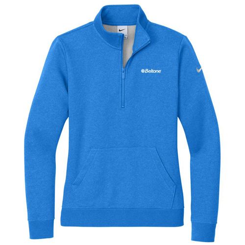 Nike Ladies Club Fleece Sleeve Swoosh 1/2-Zip image thumbnail