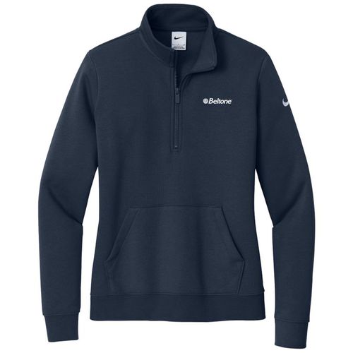 Nike Ladies Club Fleece Sleeve Swoosh 1/2-Zip image thumbnail
