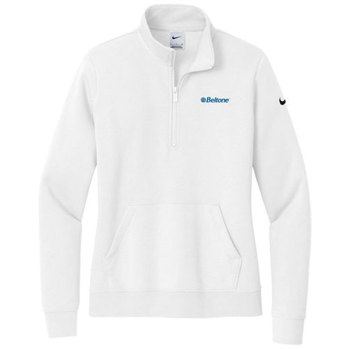 Nike Ladies Club Fleece Sleeve Swoosh 1/2-Zip image thumbnail
