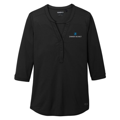 ZB1S344 OGIO Ladies Jewel Henley image thumbnail