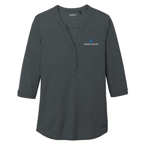 ZB1S344 OGIO Ladies Jewel Henley image thumbnail