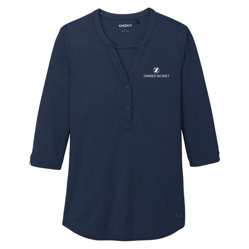 ZB1S344 OGIO Ladies Jewel Henley image thumbnail