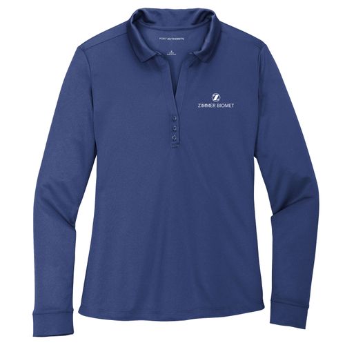 ZB1S342 Ladies Silk Touch Performance Long Sleeve Polo image thumbnail
