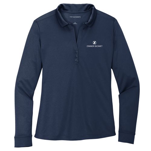 ZB1S342 Ladies Silk Touch Performance Long Sleeve Polo image thumbnail