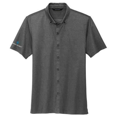 ZB1S338 Mercer+Mettle Stretch Pique Full-Button Polo image thumbnail