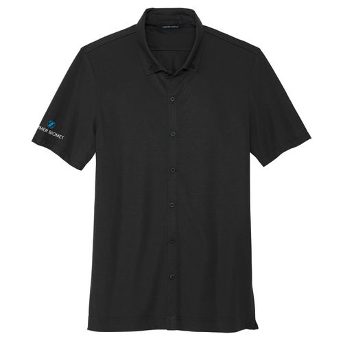ZB1S338 Mercer+Mettle Stretch Pique Full-Button Polo image thumbnail
