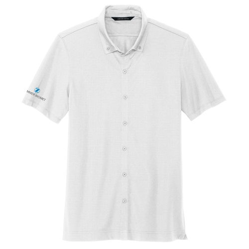ZB1S338 Mercer+Mettle Stretch Pique Full-Button Polo image thumbnail
