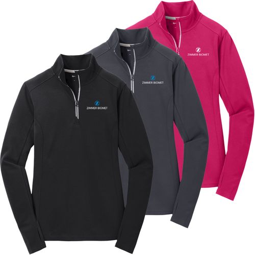ZB1S502 Ladies Sport Wick Textured 1/4 Zip Pullover image thumbnail