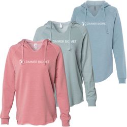 Image of ZB1S521 Women's Lightweight California Wave Wash Hooded Sweatshirt