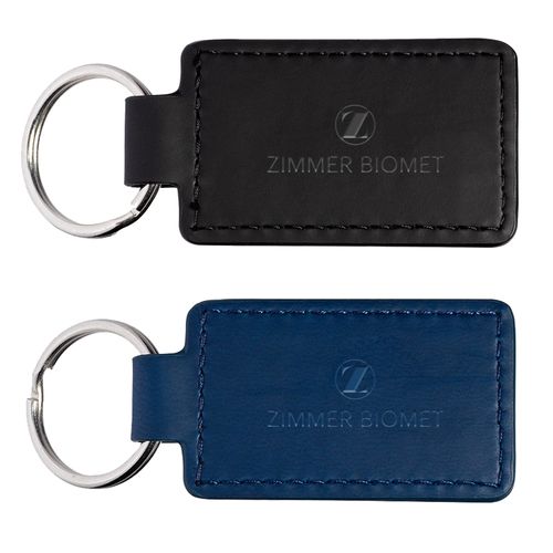 ZB11510 Tuscany PU Leather Rectangle Key Ring image thumbnail