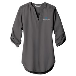 Image of ZB1S418 Ladies 3/4-Sleeve Tunic Blouse