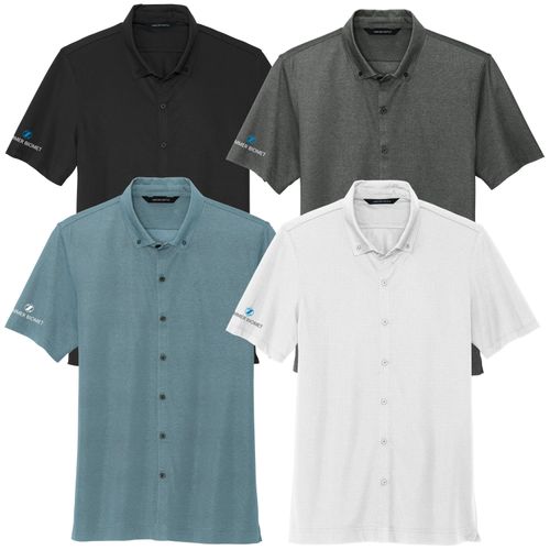 ZB1S338 Mercer+Mettle Stretch Pique Full-Button Polo image thumbnail