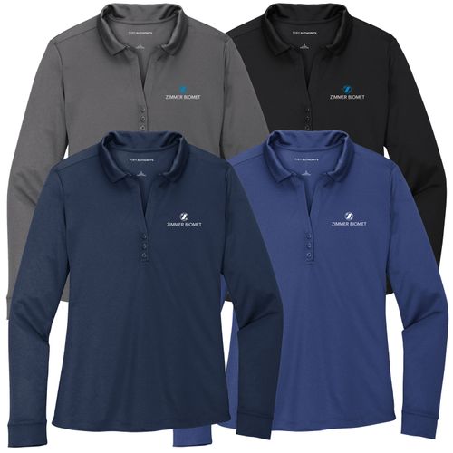 ZB1S342 Ladies Silk Touch Performance Long Sleeve Polo image thumbnail