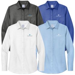 Image of ZB1S414 Women’s Wrinkle-Free Stretch Nailhead Shirt