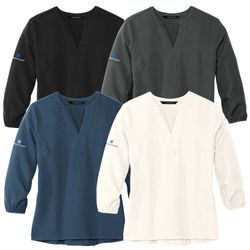 Image of ZB1S415 Mercer+Mettle Women's Stretch Crepe 3/4-Sleeve Blouse