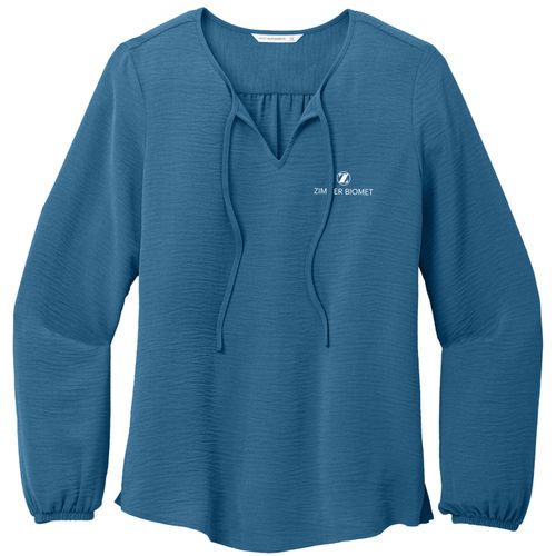 ZB1S424 Ladies Textured Crepe Blouse image thumbnail
