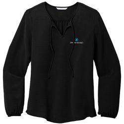 Image of ZB1S424 Ladies Textured Crepe Blouse