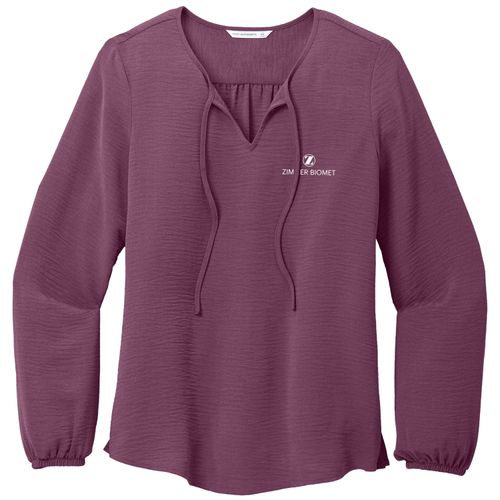 ZB1S424 Ladies Textured Crepe Blouse image thumbnail