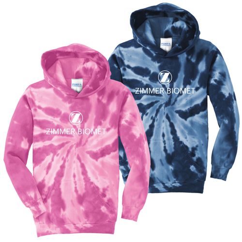 ZB1S537 Youth Tie Dye Hooded Sweatshirt image thumbnail