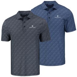 Image of ZB1S371 Mens Pebble Print Recycled Polo