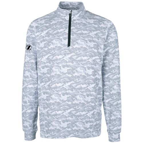 ZB1S557 Mens Camo Print 1/4 Zip Pullover image thumbnail