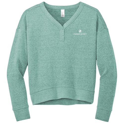 ZB1S564 Women's Fleece V-neck Sweatshirt image thumbnail