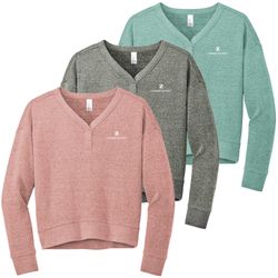 Image of ZB1S564 Women's Fleece V-neck Sweatshirt