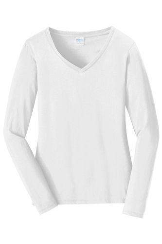 Port & Company Ladies Long Sleeve Fan Favorite V-Neck Tee. LPC450VLS image thumbnail