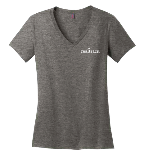 Charcoal Realtracs Women's Triblend V-Neck Tee image thumbnail Charcoal Realtracs Women's Triblend V-Neck Tee image thumbnail