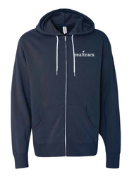 Image of Slate Lightweight Fitted Zip Hoodie 